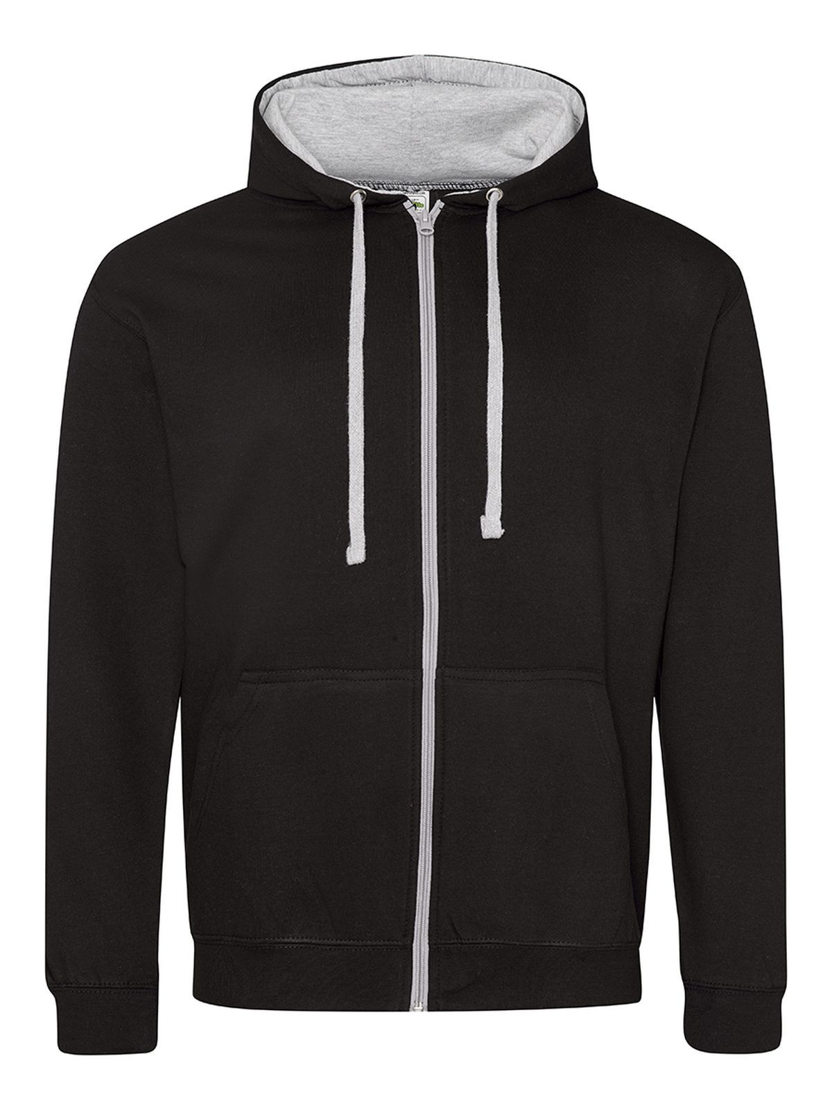 jet black-heather grey